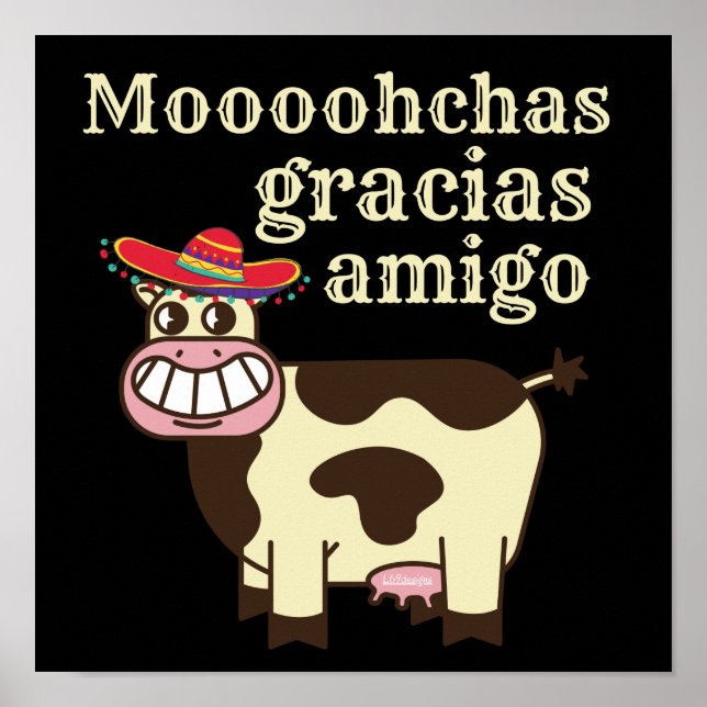 MOOOHCHAS GRACIAS AMIGO luscono cinco de mayo ko Poster (Framsidan)