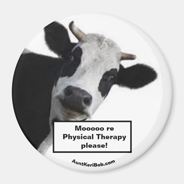 Moooore PhysiTherapy, tack! Magnet (Framsidan)