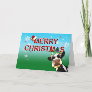 Moootiful God jul Cow Helgkort