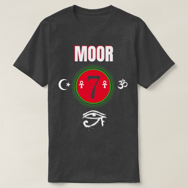 Moor Moorish American God Body of Melanin T Shirt (Design framsida)