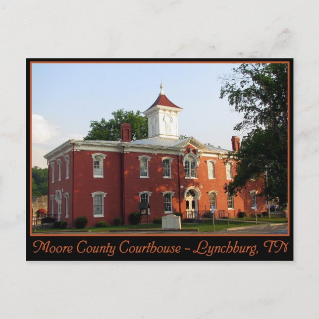 Moore County Domstol - Lynchburg, TN Vykort (Framsida)