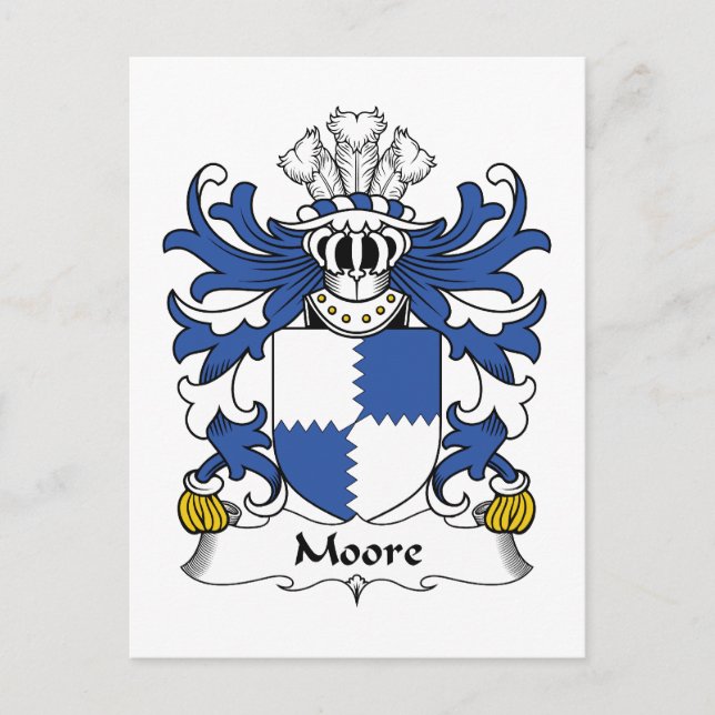 Moore Family Crest Vykort (Framsida)