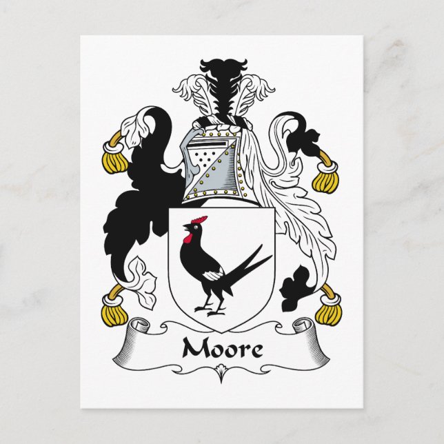 Moore Family Crest Vykort (Framsida)
