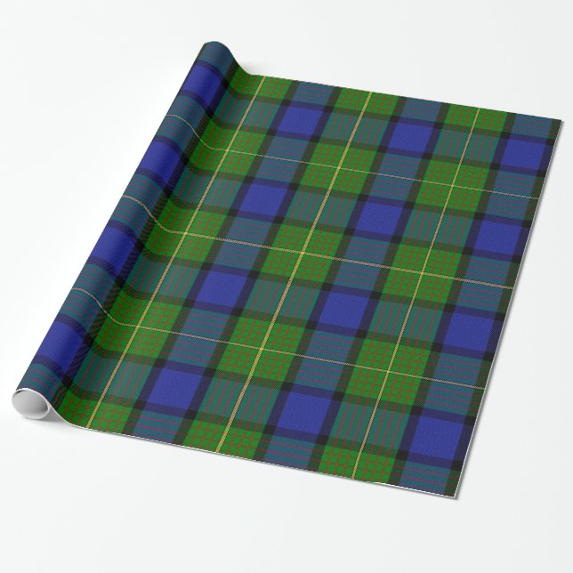 Moore/Muir Tartan som slår in papper Presentpapper (Utrullad)