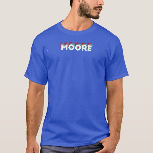 Moore Name Funny Name Moore 80s theme T Shirt (Framsida)