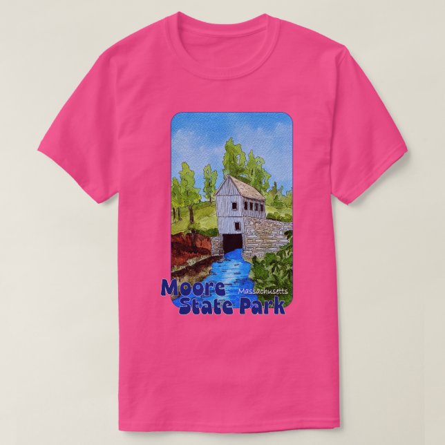 Moore State Park Massachusetts T Shirt (Design framsida)