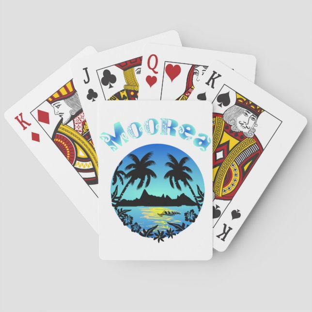 MOOREA (Bleu) Casinokort (Baksidan)