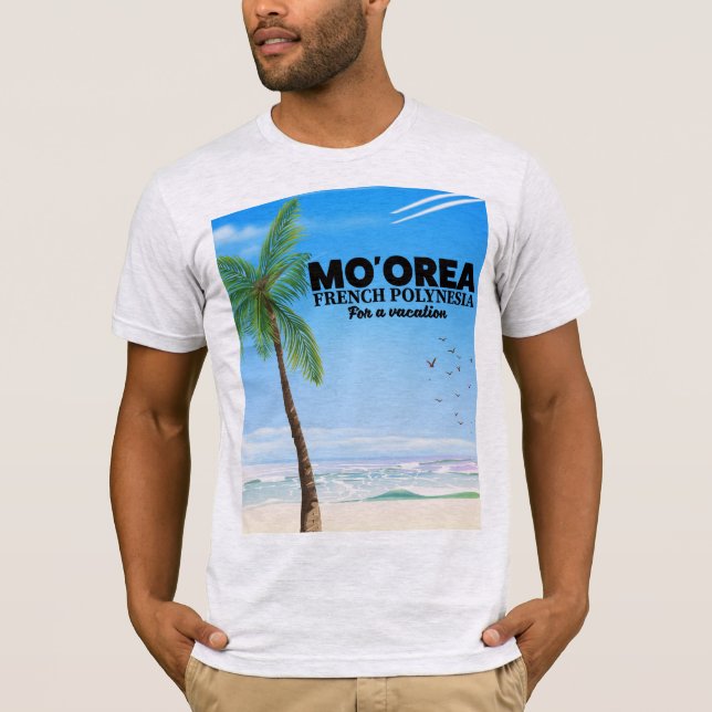 Mo'orea Franska Polynesien Tee Shirt (Framsida)