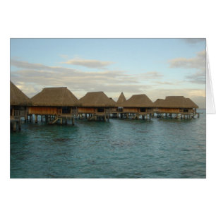 Moorea Huts i Dusk Hälsningskort