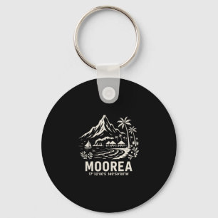 Moorea Island Franska Polynesien Strand Semester Nyckelring