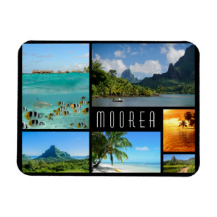 Moorea landskap reser fotocollage magnet