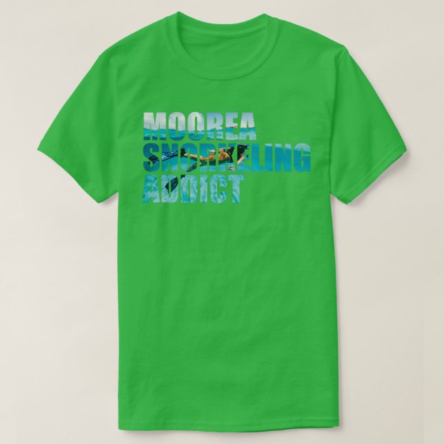 Moorea Snorkeling Addict Woman Photo T Shirt (Design framsida)