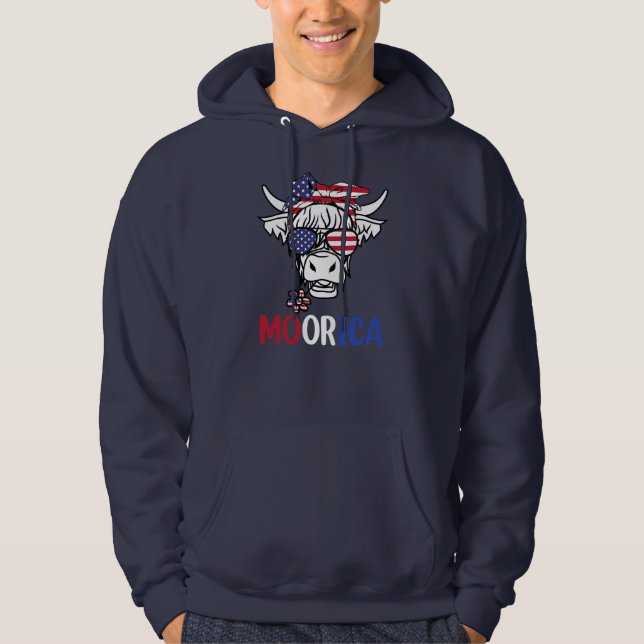 Moorica Highland coth of June design USA Hoodie (Framsida)