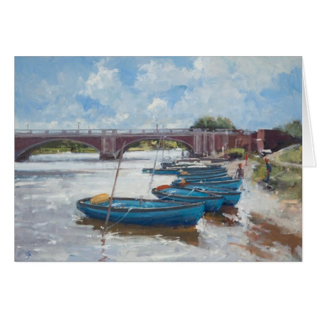 Moorings på den Hampton domstolen 2011 Hälsningskort (Framsidan Horizontal)