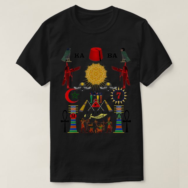Moorish American Custodian of Egyptian Myasty Sys T Shirt (Design framsida)