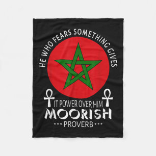 Moorish American Han som fruktar Soing Moors Islam Fleecefilt