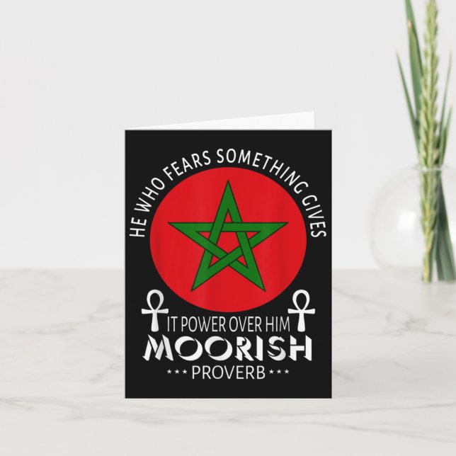 Moorish American Han som fruktar Soing Moors Islam Kort (Framsida)