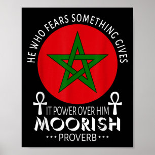 Moorish American Han som fruktar Soing Moors Islam Poster