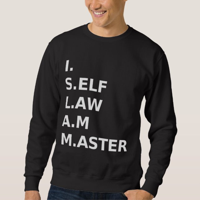 Moorish American I Self Law är Master Lång Ärmad Tröja (Framsida)