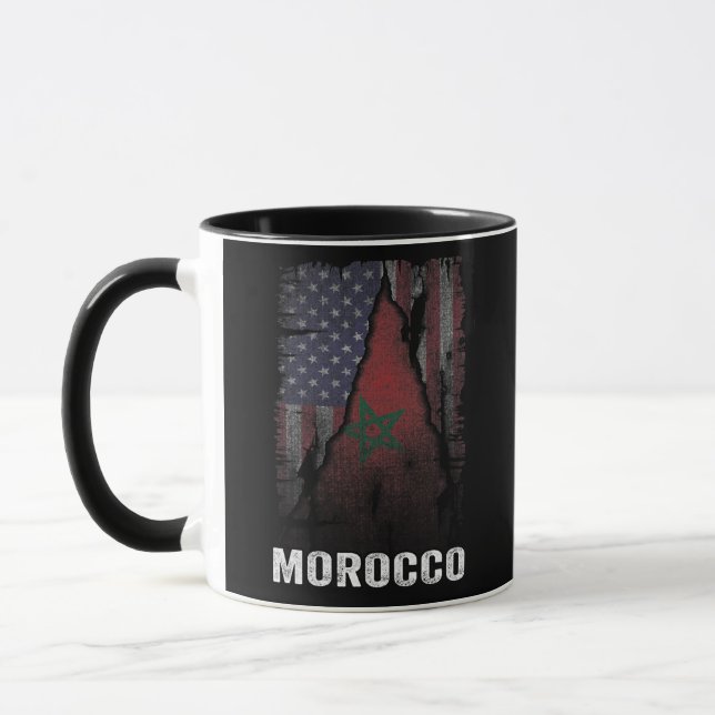 Moorish American Marocko Flagga maroccan Ocer Mugg (Vänster)