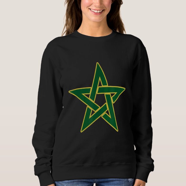 Moorish American Marocko Flagga Moroccan Supp T Shirt (Framsida)