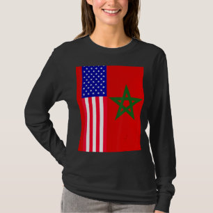 Moorish American Marocko Flagga Moroccan Supp T Shirt