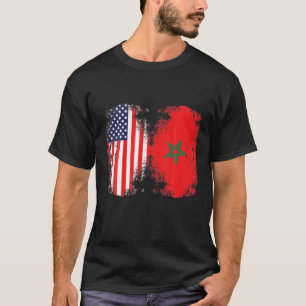 Moorish American Marocko Flagga Moroccan Supp T Shirt