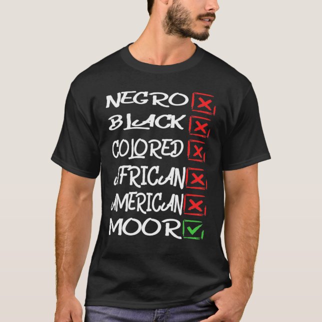 Moorish American Moroccan T Shirt (Framsida)