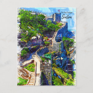 Moorish Castle Sintra- The Real Portugal Vykort