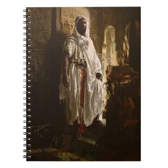 Moorish Chief African Art Painting Porträtt Anteckningsbok (Framsidan)