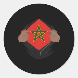 Moorish i min DNA-stolk Moors Flagga Proud Moorish Runt Klistermärke