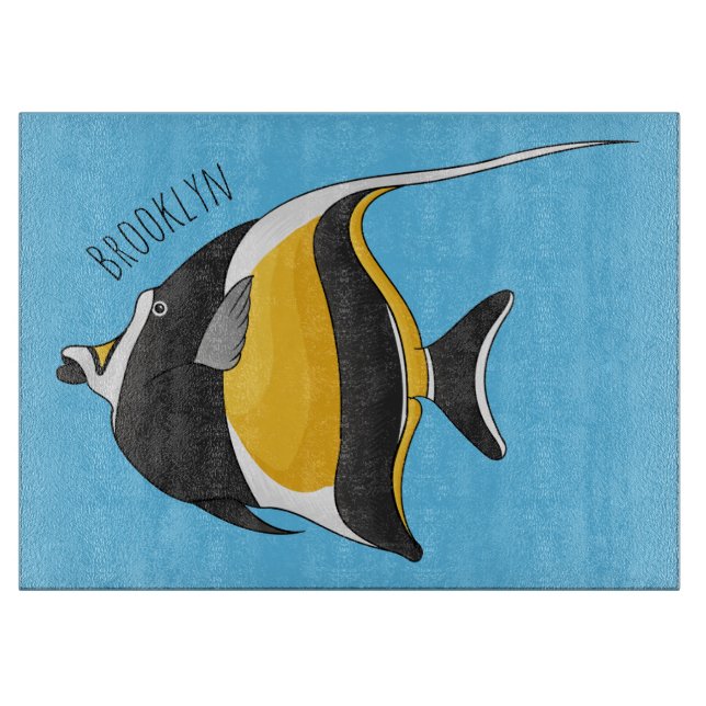 Moorish idol fish cartoon illustration  (Framsidan)