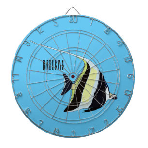 Moorish idol-fiskens tecknad darttavla