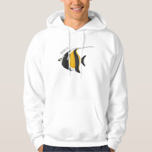 Moorish idol-fiskens tecknad hoodie