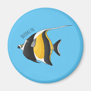 Moorish idol-fiskens tecknad magnet