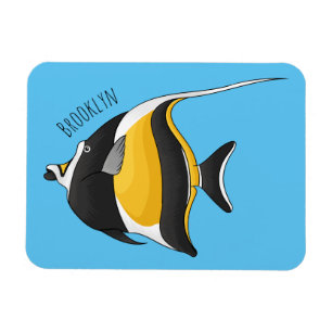 Moorish idol-fiskens tecknad magnet