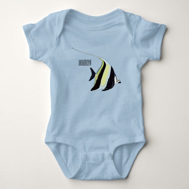 Moorish idol-fiskens tecknad t shirt (Framsida)