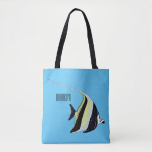 Moorish idol-fiskens tecknad tygkasse