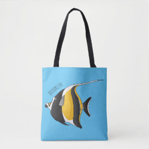 Moorish idol-fiskens tecknad tygkasse