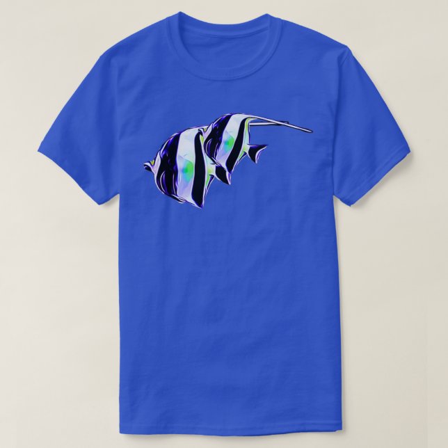 Moorish Idol par Saltwater reef aquarium fish tan  T Shirt (Design framsida)