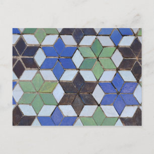 Moorish Mosaic Stars Postcard Vykort