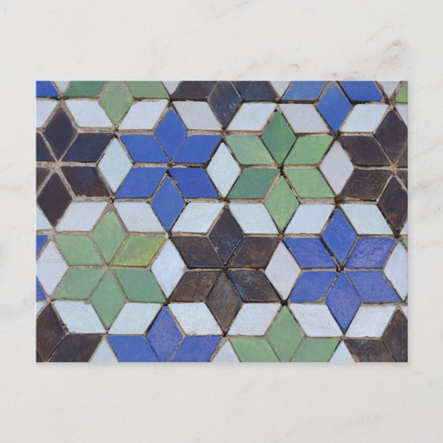 Moorish Mosaic Stars Postcard Vykort (Framsida)