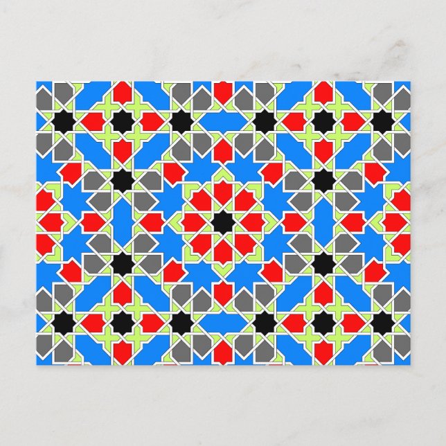 Moorish tile 2012 Calendar Postcard Vykort (Framsida)