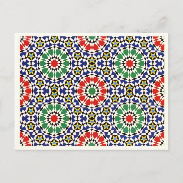 Moorish tile 2012 Calendar Postcard Vykort (Framsida)
