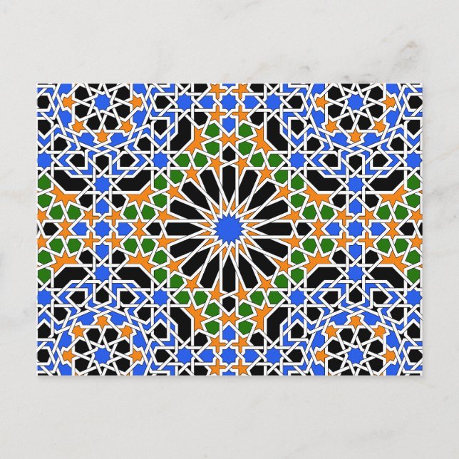 Moorish tile 2012 Calendar Postcard Vykort (Framsida)