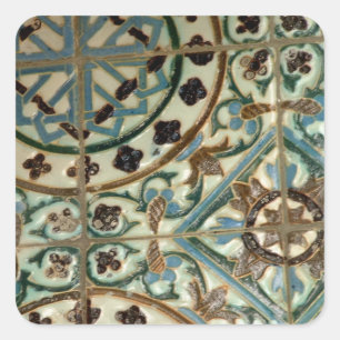 Moorish tile fyrkantigt klistermärke