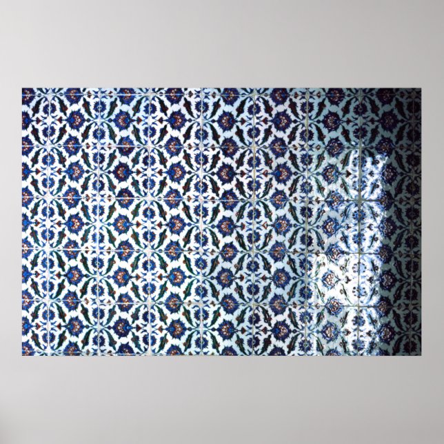 Moorish tile, Palace, Sintra, Portugal Poster (Framsidan)