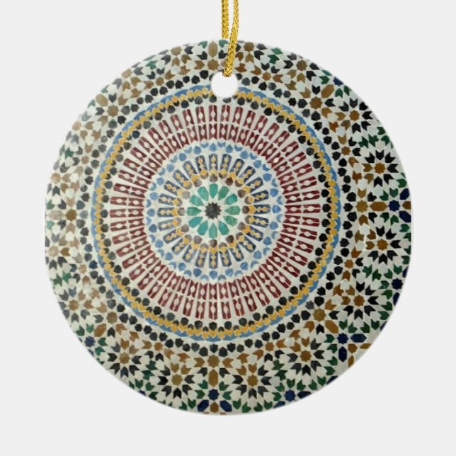 Moorishen belägger med tegel prydnaden julgransprydnad keramik (Framsidan)