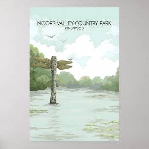Moors Valley Country Park Ringwood Resemässaaffisc Poster