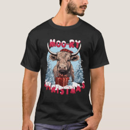 Moory jul - Highland Cow Älskare Julafton T Shirt